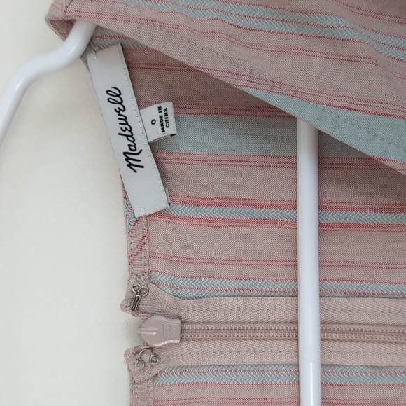 Madewell Striped Puff-Sleeve Tapered Jumpsuit Size 0 - Picture 3 of 8